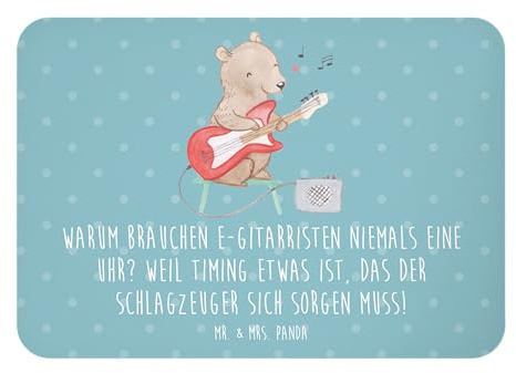 Mr. & Mrs. Panda Magnet E-Gitarre Timing - Geschenk, Musiker, whiteboardmagnet, haftmagnet, Musikgenre, Musik, Kühlschrankmagnet, Rhythmus, zettelhalter, Instrument Lernen, Band, elektrische Gitarre