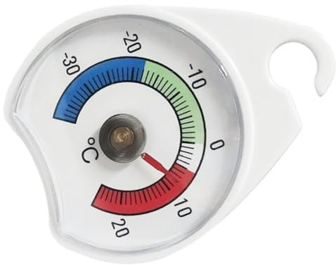 HOLIDYOYO Fridge Temperature Monitor and Precision Food Thermometer with Dial Gauge, Portable Indoor Refrigerator and Freezer Temperature Meter for Home and Supermarket Use