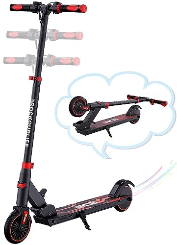RCB R15 Elektroroller Kinder ab 8-12-16 Jahre, Faltbarer E Scooter, Max 20km/h, Reichweite 16KM, Nur 7.55kg, 3 Höhenstufen einstellbar,250W Motor, 5.5 Kinder E-Roller