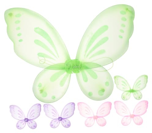 MOLUCKFU 6 Stück Kinderflügel Schmetterlingsflügel Cosplay Feenflügel Partyflügel Requisite Fee Cosplay Flügel Damen Cosplay Flügel Prop Flügel Für Mädchen Flügel Für Cosplay