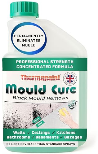 Kingfisher Mould Cure (0.5L) | Black Mould Remover - Powerful Concentrated Formula to Cover 5X the Surface Area of Spray Applied Products, for Walls Ceilings and Hard Finish Furniture (0.5L)