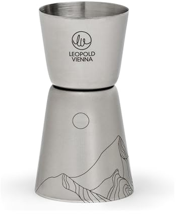 Leopold Vienna - Barmatje 20/40ml Cocktail Edelstahl Jigger - Pipette Mountains