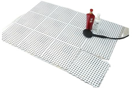 TXLEAPEY 4 Alfombrillas de baño for el hogar, con conexión a Tierra, Impermeables, for Ducha, con separación de Humedad y sequedad.(White)