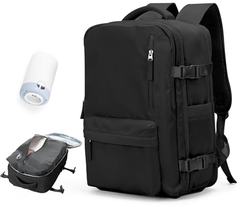 BJLFS Zaino da Viaggio Ryanair 40x30x20 Sottovuoto Bagaglio a mano 40x30x20 Wizzair,Borsa da viaggio Donna impermeabile Borsa da Cabina per Easyjet 45x36x20 Zaino Airbag Sottovuoto con pompa