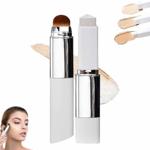 Medazy Color Changing Foundation, Double-Headed Lightweight Foundation Stick, Chartming Color Changing Stick, Waterproof Korean White for All Skin Types (Medium)