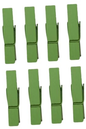 ULDIGI Lot de 100 Pinces en Bois Vertes 35 Mm Clips Alimentaires Mini-Clips en Bois Naturel pour Décoration DIY Photos Artisanat Et Ménage