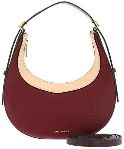 Coccinelle Borsa Whisper Tricolor, 24 x 21 x 5 cm, Pelle, Ribes/Betulla/Brunette