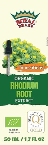 Royal Brand Estratto di radice di Rhodiola Rosea biologico, tintura liquida, 50 ml, certificato UE Agriculture