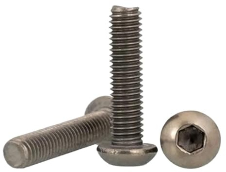 SHENGG 5 Stück M4 M5 M6 Titan-Linsenkopfschrauben ISO7380 TA2 Titan-Innensechskant-Rundkopf-Maschinenschrauben(35mm,M5 5pcs)