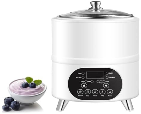 HaiZethonic Máquina Fermento Yogur,Multifuncional Máquina Yogur 8l,Fermentación Temperatura Constante 360°,para Producción Yogur En Grandes Cantidades White-12L