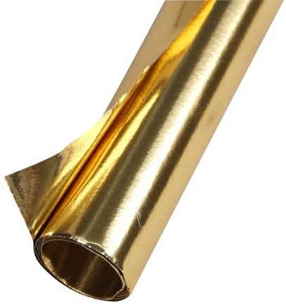 Clairefontaine Maildor 95575C Rolle Aluminiumpapier (beidseitig, 80 x 50cm, 90g, ideal für Handarbeiten, wie Dekorationen) 1 Rolle, gold