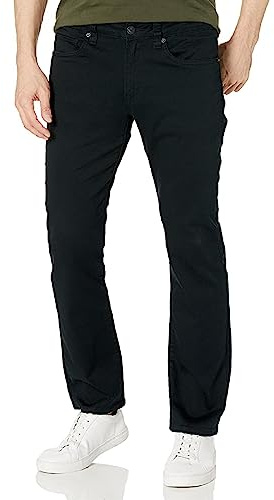 Buffalo David Bitton Straight Six Jeans, Nero, 33W x 32L Uomo