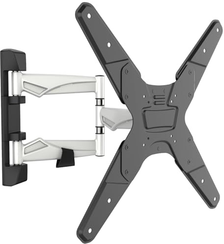 RICOO TV Wandhalterung Fernseher Halterung S3244 für 32-55 Zoll VESA 200x400 schwenkbare Fernsehhalterung Wand für Curved Bildschirm Wandhalter bis 30 kg Schwenkarm universal