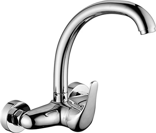 DP GRIFERIA - GCP150 Grifo monomando de pared alto Forma 150 Peonia, Plateado