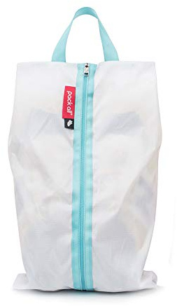 pack all Ultralight Shoe Bag for Travel, Water-Resistant Shoe Pouch for Gym, Odor-Resistant Soccer Cleats Bag for Sport (White, 1-Pack)