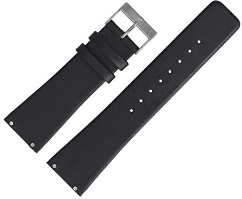 Skagen Uhrenarmband 24mm Leder Schwarz - 697XLMLMB