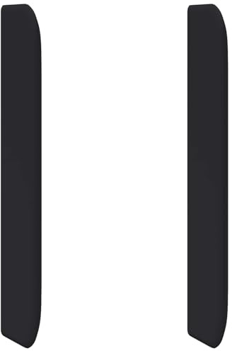 HFXHIJXQ Testiera nera con orecchie, 80 x 16 x 4 cm, moderna testiera da letto in PVC e legno con imbottitura in schiuma, sottile cuscino da parete per camera da letto, schienale del letto