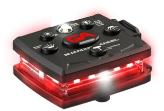 Guardian Angel Micro Series Safety Light, Beacon Device (Red Front & Red Rear) | Rechargeable, Magnetic & Hands-Free Wearable LED Light for Dog Walking, Cycling, Camping, Boating & Kayaking