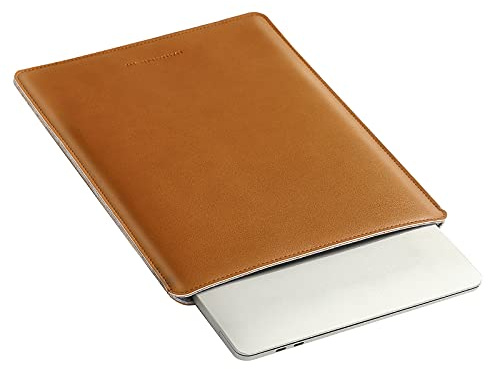 Dadanism 13 Zoll Laptop Hülle Tasche Kompatibel mit MacBook Air M3 13,6 2024, MacBook Air 13,6 M2 2022, PU Leder Notebook Hülle Tasche Laptoptasche, Braun