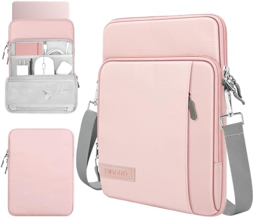 TiMOVO Funda Portátil con Correa, 13,3-14 Pulgadas, Rosa | Compatible con MacBook Neo 13 Pulgadas 2026 Modelo A3404 Chip A18 Pro, Bolso Transporte Con Correa