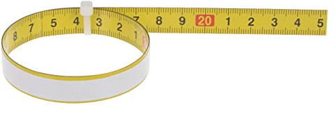 sourcing map Self Adhesive Tape Measure 50cm Metric Middle to Both Sides Reading Waterproof Sticky Steel Ruler Tape Backed ruler for Workbench Sewing Saw Drafting Table, Yellow