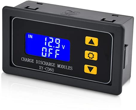 Heemol monitor per batterie Modulo di Protezione Della Batteria,Spegnimento a Bassa Tensione Protegge DC6-60V 10A con Display per Batterie al Litio.