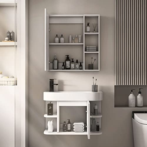 50cm Waschbeckenunterschrank hängend,badezimmer unterschrank waschbecken,moderner schwebender Einzel-Badezimmer-Waschtisch zur Wandmontage mit Soft-Close-Tür, moderner Badezimmerschrank ( Color : Sink
