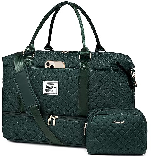 LOVEVOOK Reisetasche Sporttasche Damen Groß Weekender Travel Duffle Bag mit Kosmetiktasche Handgepäck Tasche mit Schuhfach Kliniktasche Geburt Wasserdicht Strandtasche für Flugzeug Reise Gym Holiday