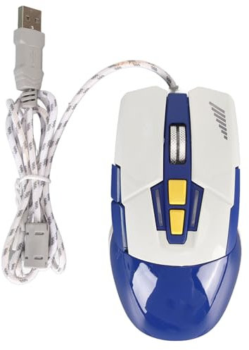 Cyrank Souris De Jeu, Souris D'ordinateur Filaire en Forme De Voiture avec Lumière LED 4 Souris USB Réglables Filaire pour Ordinateur Portable(Bleu)