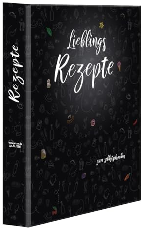 PRICARO Rezeptordner Doodles Black, A4, 1 Stück
