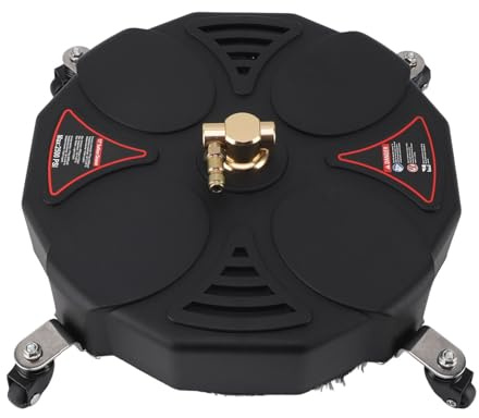13-Zoll-Hochdruckreiniger-Oberflächenreiniger-Aufsatz, Vielseitige Reinigungslösung, Runder Bodenschrubber, Kompatibel, Präzise Verarbeitung, Einfach zu Bedienen, 2500 PSI, für