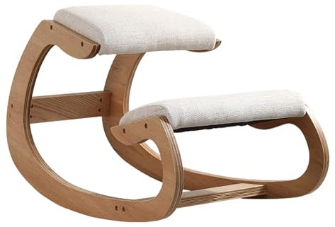 NMVB Ergonomischer Kniestuhl für aufrechte Haltung – Schaukelstuhl-Kniehocker für Zuhause, Büro und Meditation – Linderung von Rücken- und Nackenschmerzen und Verbesserung der Körperhaltung
