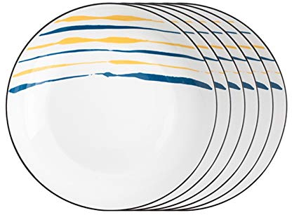 Dinner Plate Dinner Plates Creative Dinner Plate Sets 2/4/6 Pieces Kitchen Dinnerware Set Round Ceramic Dinner Plates-Microwave, Oven and Dishwasher Safe Plates/s/M (S M)
