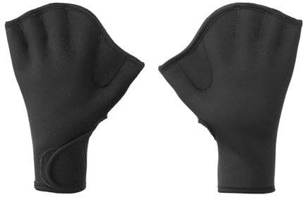 PATIKIL Guanti Da Nuoto, Guanti Da Nuoto Palmuti Fitness Acquatico Resistenza All'Acqua Palette Per Nuoto Per Donne E Uomini Acquagym, M, Blu Scuro