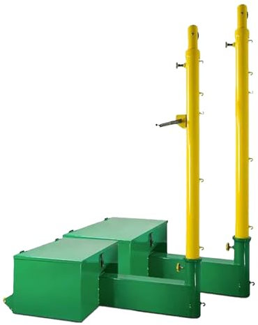 CWCQGH Volleyballnetz, 8 Höhenpositionen, Volleyballnetz und Stangen für den Außenbereich, mit Stabiler Basis, Metallrolle, Handkurbelspanner,One Color Style5