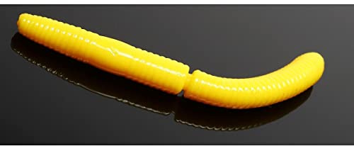 Libra Lures Fatty D'Worm Knoblauch Forellen Köder Tauwurm Imitation Zander Huchen Süßwasser Schwimmend 6,5cm 10 Stück Raubfisch