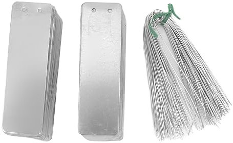 Metallpflanzenetikettspfahl, Metallanlagen -Etikett -Stakes Metallanlagen Etikett Einsätze mit Stakes 50 Pack Aluminium Pflanzenbezeichnungen für Etiketten.