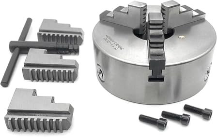 TBGCXJSV 200 mm 8 Zoll #K11-200 Drehfutter, selbstzentrierend, 3 Backen, für Schleif-/Fräs-/Bohrmaschinen, Stahl, Silber