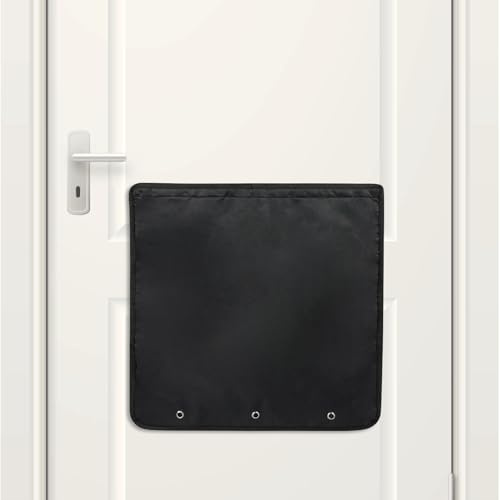 Letter Box Catcher for Front Door, No Screws Dog Proof Letterbox Cage, Adhesive Indoor Letter Box Cage with Hook and Loop Fasteners, Letter Catcher for Letters, Magazines & Small Parcels (Black)