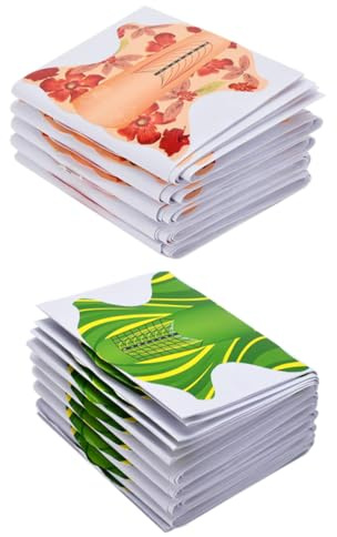 Gatuida 200 Piezas de Formas de Guía de Uñas de Papel para Uso Profesional y Doméstico, Pegatinas para Uñas Diseño Elegante para Extensión y Decoración