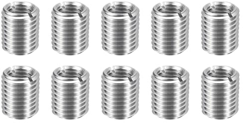 QUARKZMAN Gewindeeinsatz M16 auf M12x20mm Gewindeeinsatz 10Stk | Einschraubmutter Reduziergewinde Selbstschneidende Gewindehülse Gewindeadapter für Möbel Reparatur DIY Mechanikbauteile