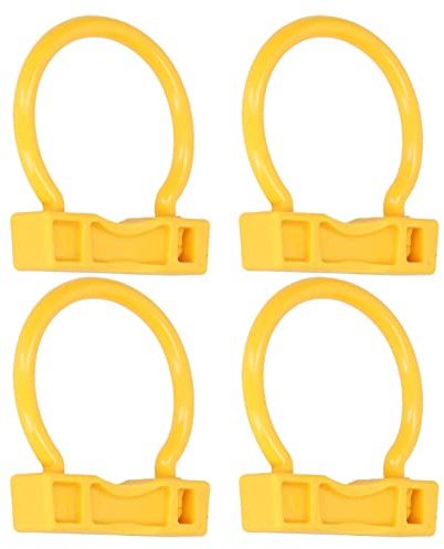 4 Stück Bull-Nasenring, Nylon, gelb, hohe Elastizität, leicht, Bauernhof-Kuh-Nasenring für Rinder (M)
