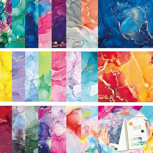 Scrapbook Papier 48 Blatt 15 2x15 2cm Marmor Designpapier Buntes Bastelpapier Für Scrapbooking Journaling Origami DIY Deko