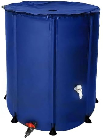 Barile Pieghevole per Acqua piovana, Serbatoio di stoccaggio Pieghevole(Blue,250L)