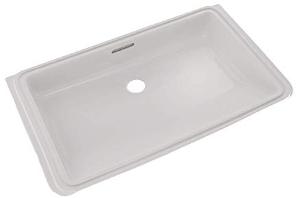 TOTO LT191G#11 Undercounter Lavatory 20-1/2 inch by 12-3/8 inch with Sanagloss, Colonial White