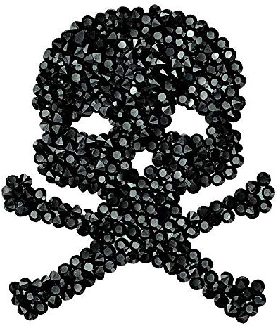 Prym Applikation Glamourtransfer Totenkopf schwarz