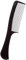lamoda peine con mango, Negro, 21 cm