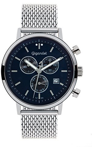 Gigandet Classico Herrenuhr Chronograph Quarz Analog mit Metallarmband G6-013
