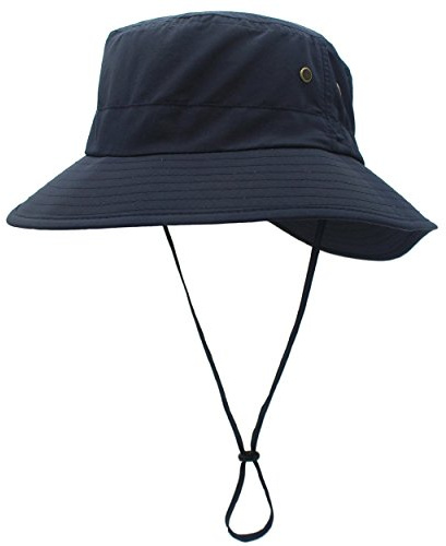 Magracy Unisex Damen Sonnenhut UPF 50+ Sommer Breiter Krempe Eimer-Hut für Frauen Safari-Hüte Fischerhut Marineblau