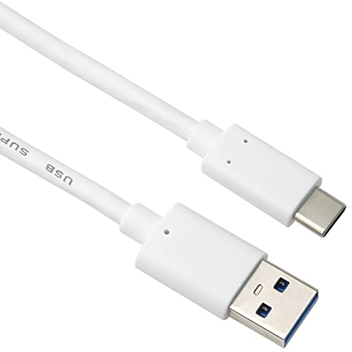PremiumCord Câble de Connexion USB-C pour USB A, USB 3.2 Génération 2, Câble de Transmission de Données SuperSpeed Jusqu'à 10 Gbit/s, Charge Rapide Jusqu'à 3 A, Blanc, Longueur 3 m